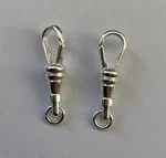 2 Silver Plated Pocket Watch Albert Swivel Clasp Dog Clip Chain Fob Bracelet. Fixed Price $9.87.