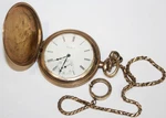 1907 Elgin 15J Grade 314 Model Pocket Watch Gf Ornate Hunter Case 12S W/ Chain. Fixed Price $349.99.