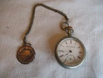 Vtg Elgin National Watch Co. Silver Plated Pocket Working Lynn Mass. Fob. Fixed Price $69.99.