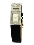 Dolce & Gabbana DW0505 Women's Shout Sparkling Stones Black Leather Strap Watch. Fixed Price $424.13.