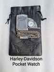 Vintage Harley Davidson Lighter Style Pocket Watch With Chain & Storage Bag. Fixed Price $124.50.