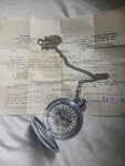1993 Russian Molnija 3602 Pocket Watch Open Face With Original Paper Passport. Fixed Price $120.00.
