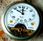 Hebdomas Arnex 8-DAY 16S 15J Nickel Hunter Pocket Watch (running). Fixed Price $259.00.