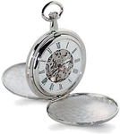 Charles Hubert Chrome-finish White Dial Pocket Watch XWA1034. Fixed Price $195.95.