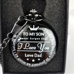 Lot Of 21 Memory Gift "to My Son" Pocket Watches Love You Dad Black New. Fixed Price $288.88.