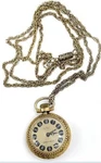French Mod Pos Pendant Pocket Watch Necklace Gold Filled Antique. Fixed Price $159.98.
