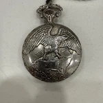 Accutime Eagle Pocket Watch 48MM Silver Tone With Chain. Fixed Price $19.95.