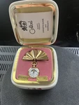 Colibri Fan Pendant Pin Formal Watch Ceramic Gift Case Nwt. Fixed Price $32.00.