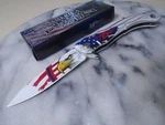 Mtech 250TH Anniversary Usa Assisted Open Pocket Knife 3D Eagle Folder MT-A2071S. Fixed Price $18.99.