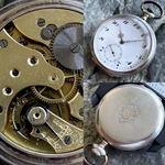 Antique Huguenin Fr Res & Co. Fabrique Niel Old Pocket Watch Silver 0.800. Fixed Price $135.00.