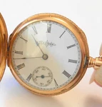 14K Yellow Gold Antique Illinois Ladies Pocket Watch Hunter Case 793541 Size. Fixed Price $2599.00.