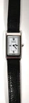 Mens Tiffany & Co Dress Watch White Roman Numerals Dial Black Leather Band, Case. Fixed Price $375.00.