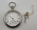Amazing Elgin Coin Silver Pocket Watch Grade 78 Key Wind 18S 11J Heavy Runs. Fixed Price $375.00.