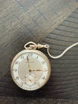 Bulova Open Face Mechanical Pocket Watch Gold Filled Yellow Case Chain. Fixed Price $51.95.