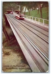 Milan Illinois Postcard Looking Up Toboggan Slide Black Hawks Watch Tower C1908. Fixed Price $6.47.